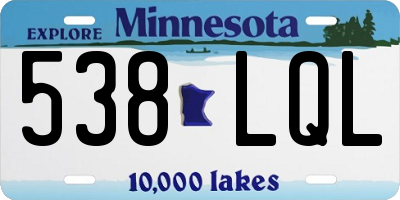 MN license plate 538LQL
