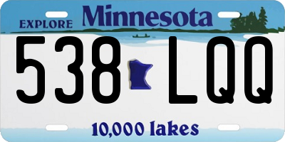 MN license plate 538LQQ