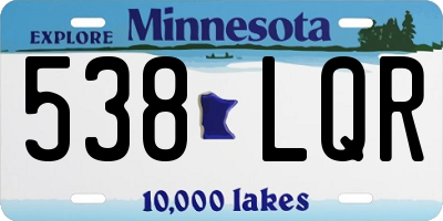 MN license plate 538LQR