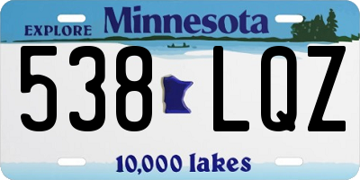 MN license plate 538LQZ