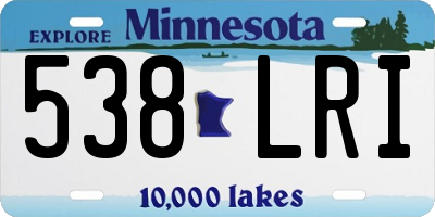 MN license plate 538LRI