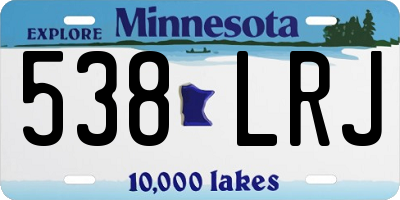 MN license plate 538LRJ
