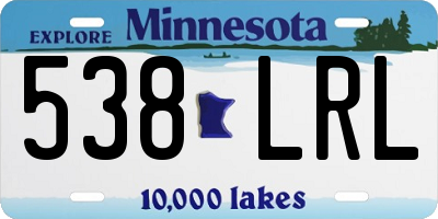 MN license plate 538LRL