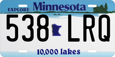 MN license plate 538LRQ