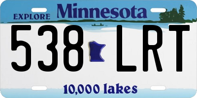 MN license plate 538LRT