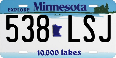 MN license plate 538LSJ