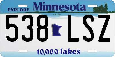 MN license plate 538LSZ