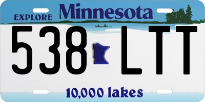 MN license plate 538LTT