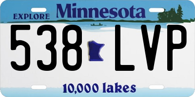 MN license plate 538LVP