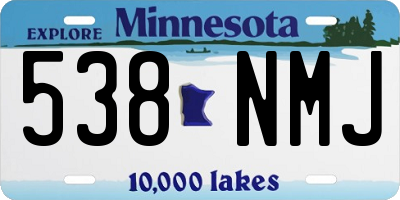 MN license plate 538NMJ