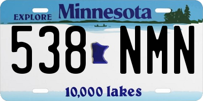 MN license plate 538NMN