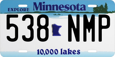 MN license plate 538NMP