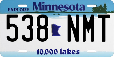 MN license plate 538NMT