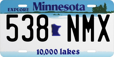 MN license plate 538NMX