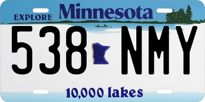 MN license plate 538NMY