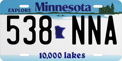 MN license plate 538NNA