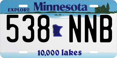 MN license plate 538NNB