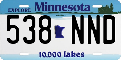 MN license plate 538NND