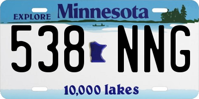 MN license plate 538NNG