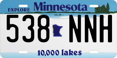 MN license plate 538NNH