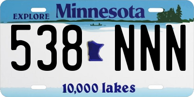 MN license plate 538NNN