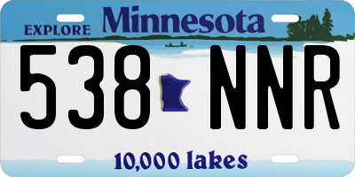 MN license plate 538NNR