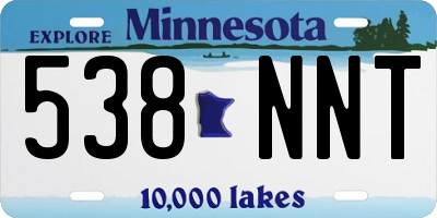 MN license plate 538NNT