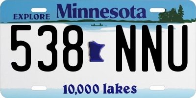 MN license plate 538NNU