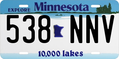 MN license plate 538NNV