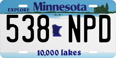 MN license plate 538NPD