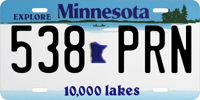 MN license plate 538PRN