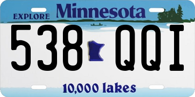 MN license plate 538QQI