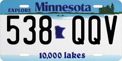 MN license plate 538QQV