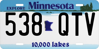 MN license plate 538QTV