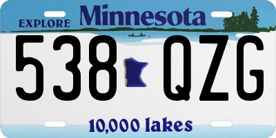 MN license plate 538QZG