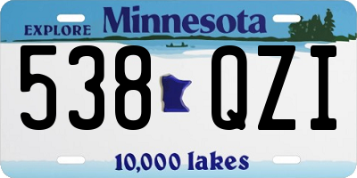 MN license plate 538QZI