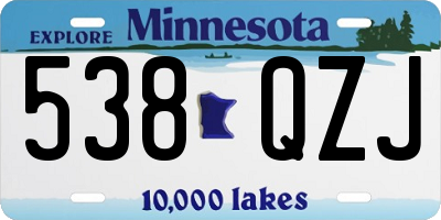 MN license plate 538QZJ