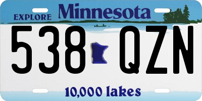 MN license plate 538QZN