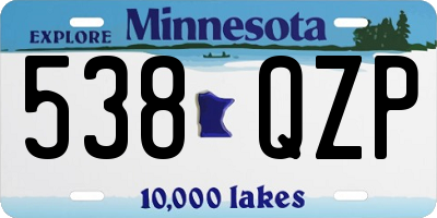 MN license plate 538QZP