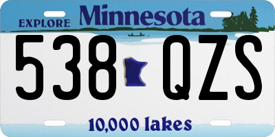 MN license plate 538QZS