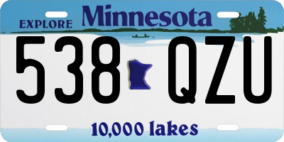 MN license plate 538QZU