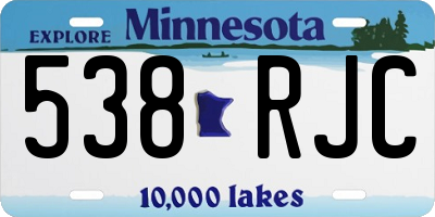 MN license plate 538RJC