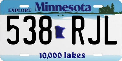 MN license plate 538RJL