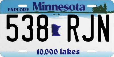 MN license plate 538RJN
