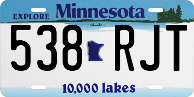 MN license plate 538RJT