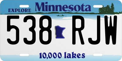 MN license plate 538RJW