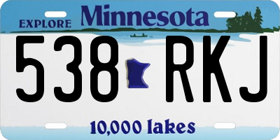 MN license plate 538RKJ