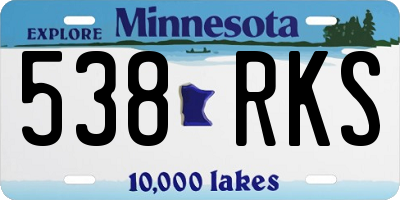 MN license plate 538RKS