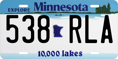 MN license plate 538RLA