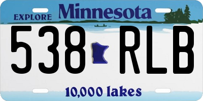 MN license plate 538RLB